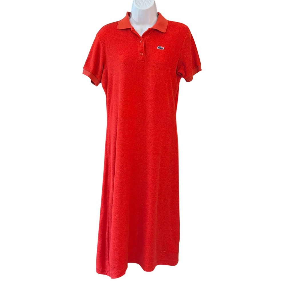 70s David Crystal Lacoste Polo Dress Sporty Tenniscore Old Money Country Club